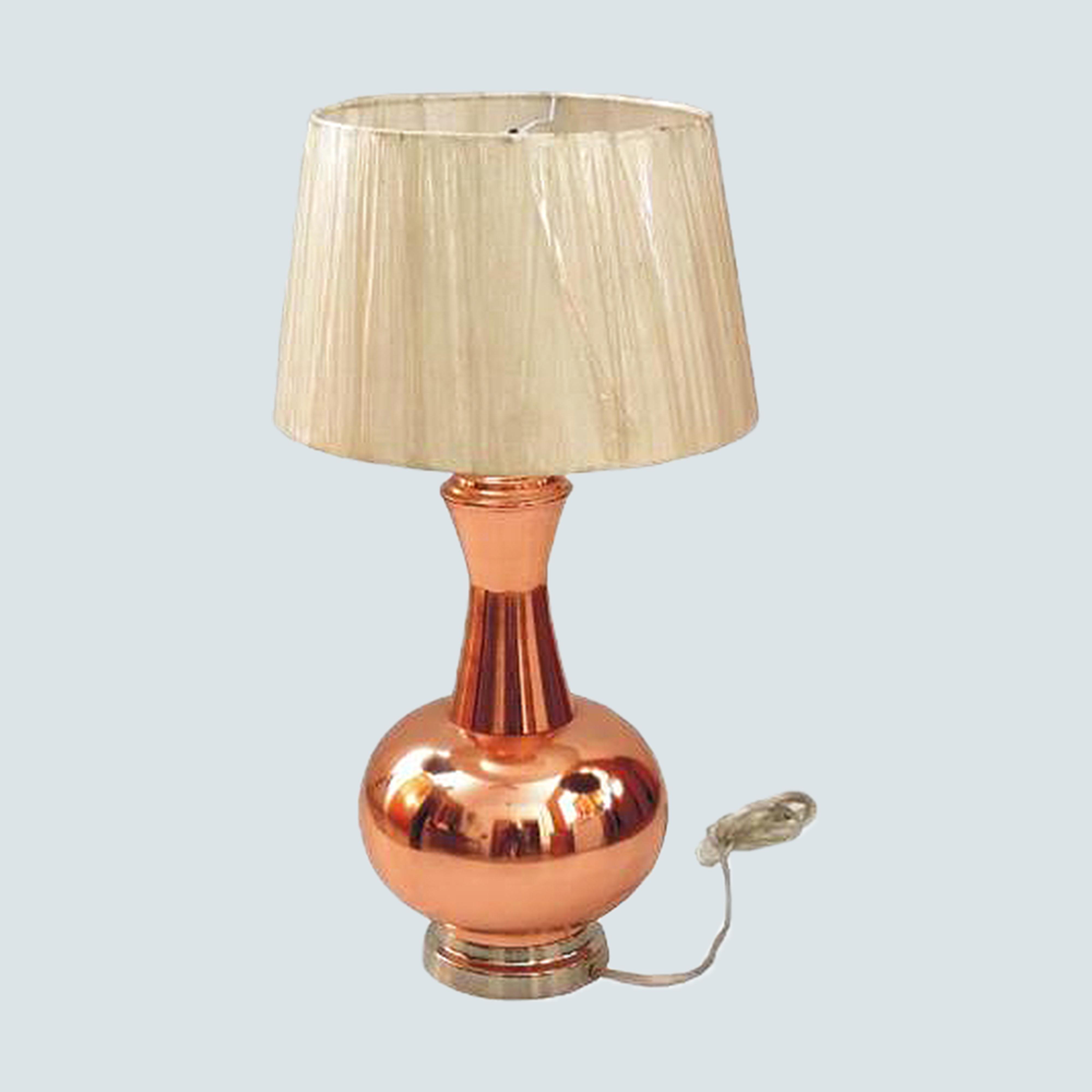 Traditional Table Lamp Carved Brown/golden for Living Room Family Bedroom Bedside Nightstand - Metal- Aluminium 