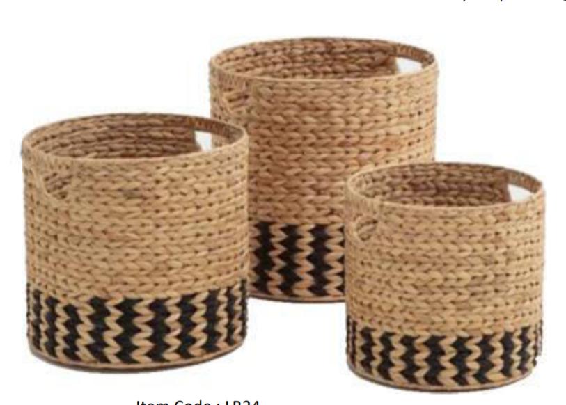 Handmade eco-friendly set of three multipurpose kouna grass baskets ||  Rural Handmade-Redefine Supply to Build Sustainable Brands