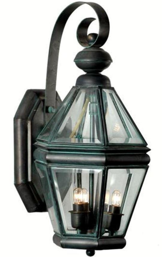 Outdoor Wall Lantern, Wall Sconce Light as Porch Lighting Fixture , Brass Housing Plus Glass, Water-Proof Outdoor Rated  Wall Mount Lights Anti-Rust Waterproof Clear Glass Shade for Garage Doorway