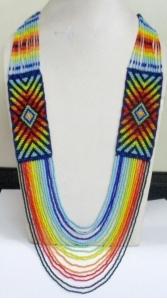 Colourful beaded necklaces