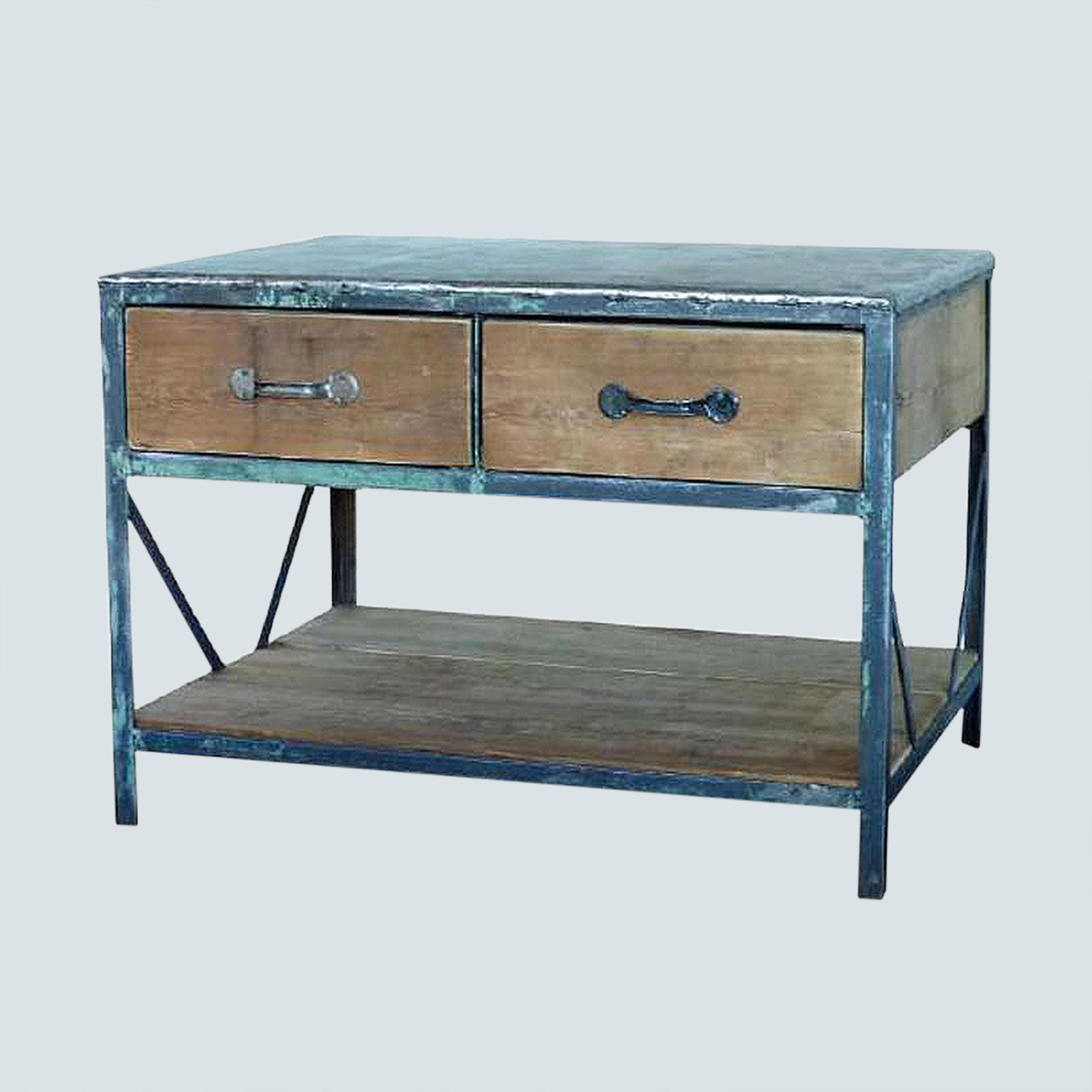 Industrial Side table, End table, Accent table, Sofa table , Night Stand, ChairSide table, Bedside small table with bottom shelf