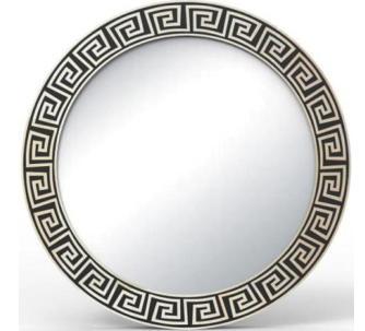 Handmade Decorative Bone Inlay Mirror Frame, Eclectic Accent Mirror